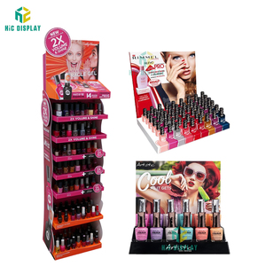 Factory Manufacturer Supermarket Retail Free Standing Pvc Plastic <strong>Display</strong> Stands <strong>POP</strong> Nail Polish Cosmetics <strong>Display</strong> Racks - Product Image 1