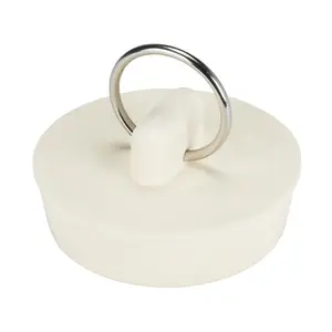 Wholesale 1-1/2 inch Rubber Drain Stopper Kitchen Sink Plug with Hanging Ring for Bathtub Bathroom White Customized