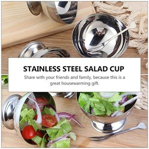Tigela de Aço Inoxidável para Sorvete e Sobremesa, Taças Metálicas para Pudim, Suporte para Salada, Parfait, Lanche, Frutas e Doces - Product Image 3