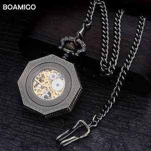 <span class=keywords><strong>Montre</strong></span> mécanique analogique squelette en acier inoxydable pour <span class=keywords><strong>homme</strong></span> BOAMIGO avec chaîne <span class=keywords><strong>argent</strong></span>ée, cadeau idéal, Reloj Hombre Antique Pocket Numbers - Product Image 4
