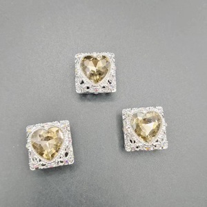 Pendentif porte-clés en alliage électroplaqué, forme cœur, carré, creux, accessoires de bijoux DIY pour sangles de téléphone portable - Product Image 4