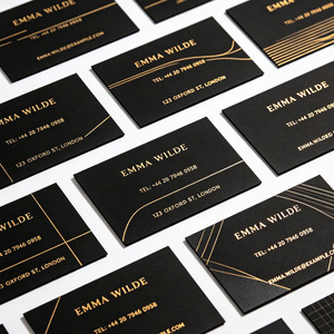 Impresión de Tarjetas de Visita al por Mayor, Papel Negro, Cartulina Negra, Impresión UV, Tarjetas de Doble Cara para Tarjetas de Servicio de Hotel - Product Image 1