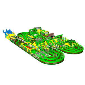 Parc d'attractions gonflable commercial de grande taille pour intérieur et extérieur, parcours d'obstacles gonflable - Product Image 4