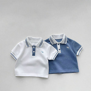 Abbigliamento in Cotone per Bambini Moda Estiva per Neonati Capispalla Leggero <span class=keywords><strong>Pantaloncini</strong></span> Camicia a Maniche Corte - Product Image 2