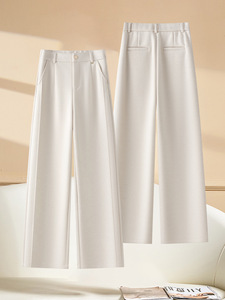 Pantalones de Pierna Ancha Estilo Vintage para Mujer, Nuevos, Forrados de Felpa, Gruesos, Casuales, Rectos y Largos - Product Image 4