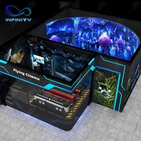 Projet d'investissement commercial intérieur Théâtre volant Monde jurassique Oeil nu 3D Ride Motion Cinema With Nake 3D Technology