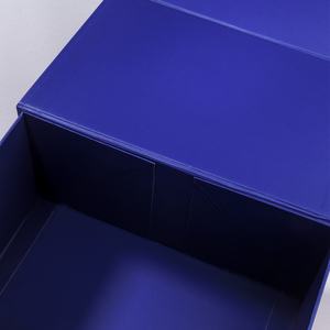 Boîte d'emballage cosmétique de style enveloppe, finition rouge et bleue de qualité supérieure, couleur mate personnalisée, design géométrique - Product Image 2