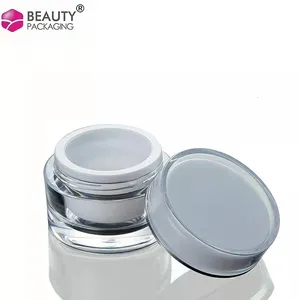New Design 5/10/15/20/30/50g Empty Double Wall Cream Jar Acrylic Plastic Empty Cosmetic Jar for Face cream