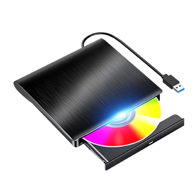 USB 3.0 External Optical Drive DVD Player & CD Burner for PC & Laptop Compatible with Windows 11 for Desktop Use