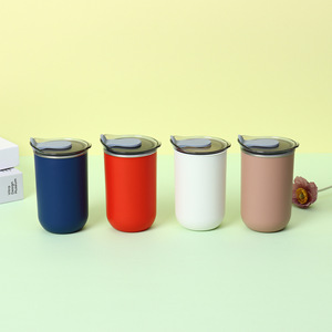 Tasse à café isolée à double couche en acier inoxydable 304 de haute qualité Thermos portable de grande capacité avec couvercle pour le voyage - Product Image 2