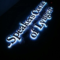 Letras de Metal LED 3D personalizadas, letrero retroiluminado RGB para pared de oficina, letras para publicidad