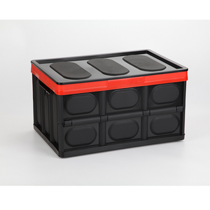 Cajas de almacenamiento de plástico cuadradas modernas de <span class=keywords><strong>28</strong></span> <span class=keywords><strong>litros</strong></span>, tapas plegables de PP para ropa, juguetes, frutas, verduras, almacenamiento de alimentos - Product Image 1