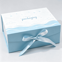 Kotak Hadiah Natal Kemasan Kertas Daur Ulang dengan Pita Logo Kustom Kotak Persegi Magnetik Embossing Menggunakan Bahan Daur Ulang