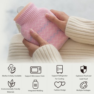 Soft Silicone Hot Water Bottle Bolsa De Agua Caliente <strong>Bouillotte</strong> Warmflasche Borraccia Acqua Caliente Cover Winter Hand Warmer - Product Image 2
