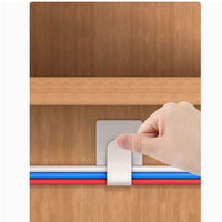 Attaches de câble réutilisables Fixation Fil Organisateur Cordon Corde Titulaire Auto-Adhésif Réglable Cordon Organisateur Sangles Bureau Gestion