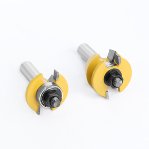 Routeur Bits Travail Du Bois LAVIE 2pcs <span class=keywords><strong>12mm</strong></span> 1/2 "Shank Shaker Rail & Stile Router Bit Set Carbide Porte Couteau À Bois Tenon Cutter Outils pour Bois 03055-C - Product Image 3