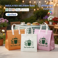 Sac de livraison Huahao en non-tissé, écologique, robuste, réutilisable, étanche, de qualité alimentaire, pour coursier, boissons, restaurant, service de restauration