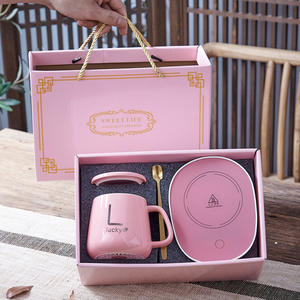 Chauffe-tasse intelligent en céramique pour café/thé avec ensemble chauffe-tasse avec capteur de gravité Arrêt automatique de la plaque chauffante pour la maison - Product Image 1