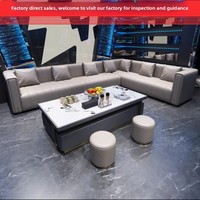 Ensemble de sièges en U pour bar/KTV avec table basse - Mobilier de salon commercial en bois massif