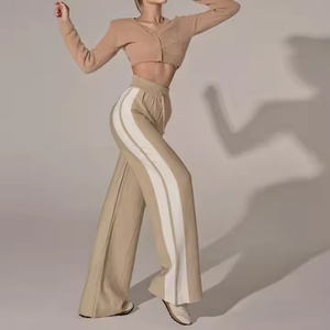 Pantalones de Algodón de Otoño OEM para Mujer, Pantalones Deportivos Casuales, 100% Algodón Francés, Pantalones Deportivos de Doble Raya para Mujer - Product Image 2