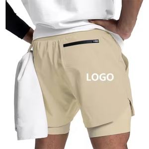 Pantalones Cortos Deportivos para Hombre al por Mayor, de Secado Rápido, con Bolsillo para Teléfono, Logotipo Personalizado, Diseño de Diseñador - Product Image 2