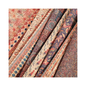 Tissu <span class=keywords><strong>en</strong></span> cuir synthétique PU à motif personnalisé, liège naturel, bois, pour la fabrication de sacs <span class=keywords><strong>en</strong></span> liège, de canapés, de produits textiles - Product Image 2