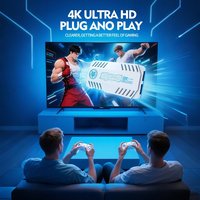 Console de jeu vidéo X10 Pro Game Stick HDTV avec double manette, 50 000 jeux, 128 Go, 50+ simulateurs, lecteur de jeux à domicile