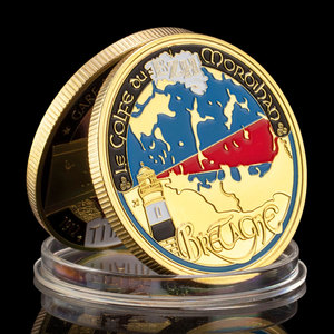 Titanic Hommage Plaqué Or Pièce Bretagne Le Golfe Du <span class=keywords><strong>Morbihan</strong></span> Jeton Commémoratif Collection Métal Artisanat Souvenir Affichage Cadeau - Product Image 3