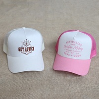 Casquettes de sport et d'extérieur pour femmes, 5 panneaux, en maille de coton, avec logo brodé personnalisé, visière incurvée, style trucker, très vendues