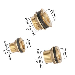 1/2 3/4 1 Inch Mannelijke Draad Messing Buisfittingen Watertank Connector Adapter Messing Schotfitting - Product Image 2