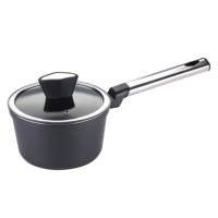 Offre Spéciale aluminium noir bleu poêle à frire batterie de cuisine casserole poêle à frire grill casserole poignée en acier inoxydable antiadhésif