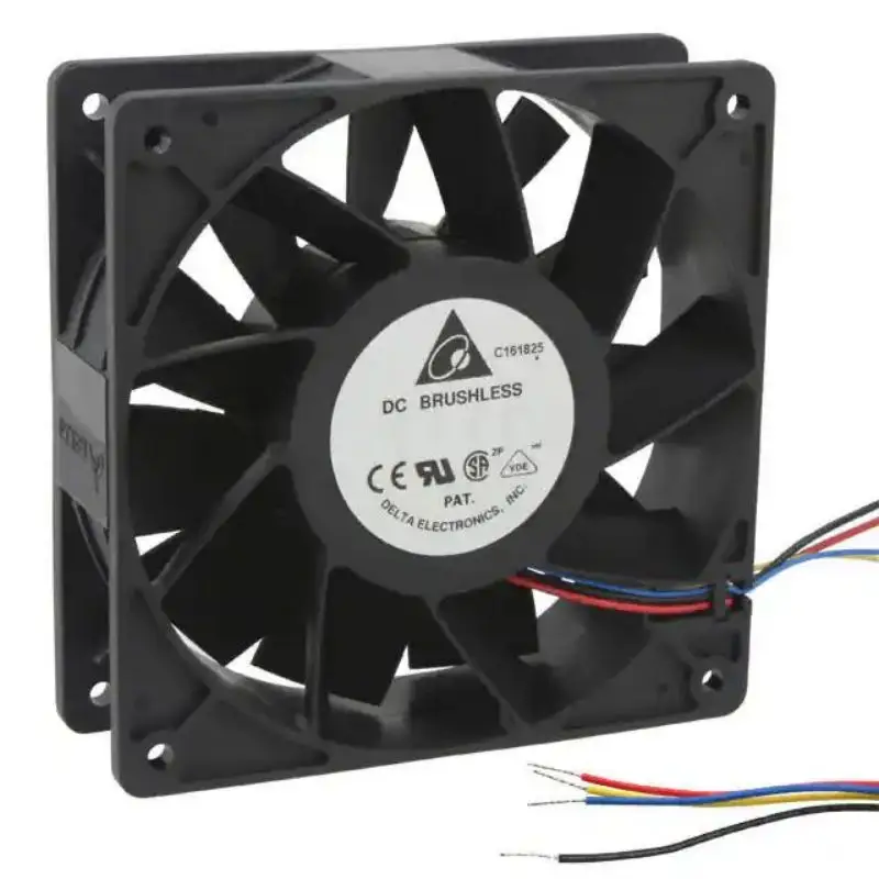 PFC1212DE Delta FAN AXIAL 120X 38MM 12VDC Tubeaxial 5500RPM4ワイヤーリードブラシレス軸流冷却ファンPFC1212DE