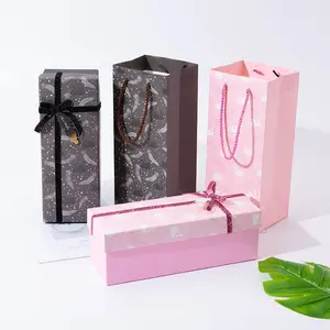 Premium Sensation Hot Sale Weihnachts geschenk Papier verpackungs box Rechteckige Box Wasser becher Verpackung Geschenk box mit Tasche und Band