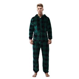 E0110TA42 nueva tendencia con capucha de manga larga estampado de <span class=keywords><strong>camuflaje</strong></span> polar Casual pijamas de una pieza hombres ropa de dormir Sehe moda - Product Image 5