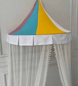 Tende colorate <span class=keywords><strong>arcobaleno</strong></span> a maglia da parete per bambini stile principessa letto a baldacchino con bella zanzariera - Product Image 3