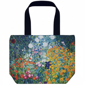AU-01807 borsa Tote da donna Klimt Art Design "giardino di fiori" elegante borsa a tracolla in stile L - Product Image 1