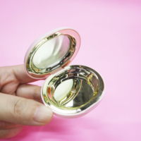 Boîtes à maquillage magnétiques en plastique ABS rose et bleu de haute qualité, emballages individuels pour fards à joues et fards à paupières, boîte vide pour poudre de blush avec miroir
