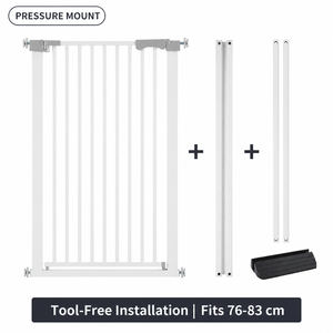 Barrière de sécurité anti-évasion pour animaux de compagnie, à fixation par pression, avec barres étroites de 3,5 cm, réglable en hauteur (130-180 cm), pour intérieur - Product Image 4