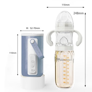 Set da Viaggio Portatile 3 in 1 240ml Dispenser Rapido per Latte in Polvere Miscelatore Scaldabiberon USB in PPSU per l'Alimentazione del Bambino - Product Image 1