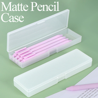 YUZMEI Trousse à crayons transparente simple, boîte de rangement pour outils de nail art, organiseur de papeterie scolaire, boîte à crayons en plastique pour bébé garçon et fille