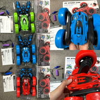 Voitures RC de cascade double face AiJH, voitures RC à 360 degrés avec éclairage des roues, rapides et capables de faire des retournements, voitures RC 4x4 télécommandées