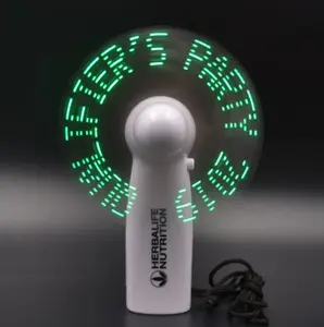 Новый продукт мини портативный удобный светодиодный пользовательский вентилятор для сообщений, программируемый светодиодный дисплей ручной электрический вентилятор