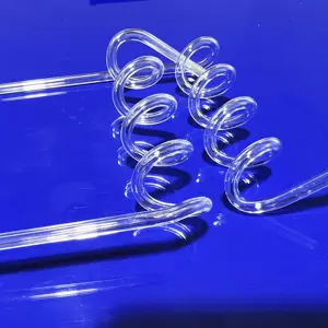 Clear Quartz Glass Coil Tube Spiral Quartz Glass Tube For Heating TuboClear