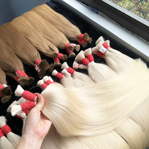 Extensiones de Cabello Humano Liso Rubio, 100% Natural, Sin Trama, Paquetes Negros Naturales, Cabello Brasileño <span class=keywords><strong>613</strong></span> para Trenzas - Product Image 2