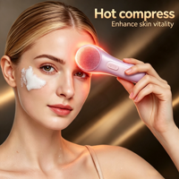 Travel-Size Electric Face Eyes Cleanser Portable Waterproof Silicone Cleansing Device Nose Deep-Clean Brush for Business Trip