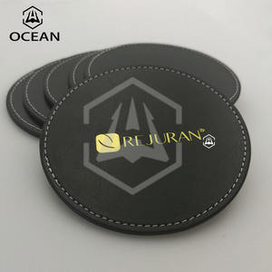 Dessous de verre en cuir PU blanc tapis de tasse d'impression de logo en relief personnalisé pour <span class=keywords><strong>Restaurant</strong></span> - Product Image 6