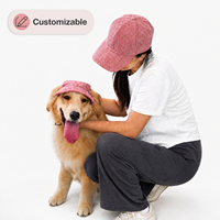 Ensemble de casquettes de baseball assorties pour propriétaires d'animaux, en velours côtelé, réglables, protection solaire, avec trous pour les oreilles, pour chats et chiens, usage quotidien en extérieur