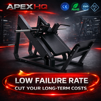 APEXHQ Machine de Squat Incliné et de Press à Jambes à 45 Degrés Professionnelle Robuste pour Entraînement de Force des Jambes en Salle de Sport