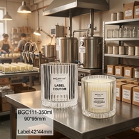 Bocaux en verre de luxe personnalisés pour bougies de Noël, vides, 12 oz, avec couvercle et emballage en boîtes, vente en gros