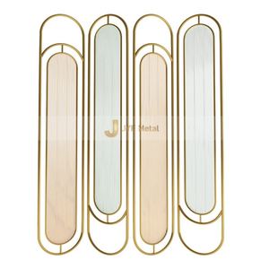 LL94 Nouveaux designs d'usine, cloisons de séparation de pièce en verre teinté ovale, en acier inoxydable, imperméables, personnalisables, vente en gros - Product Image 3